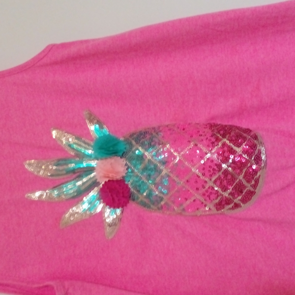 Cynthia Rowley kid sz 12 pink tank top with pineapple on the front GUC - Picture 2 of 10